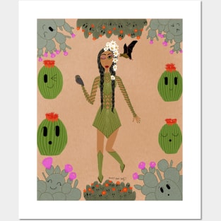 Sonoran Desert Cactus Faerie Posters and Art